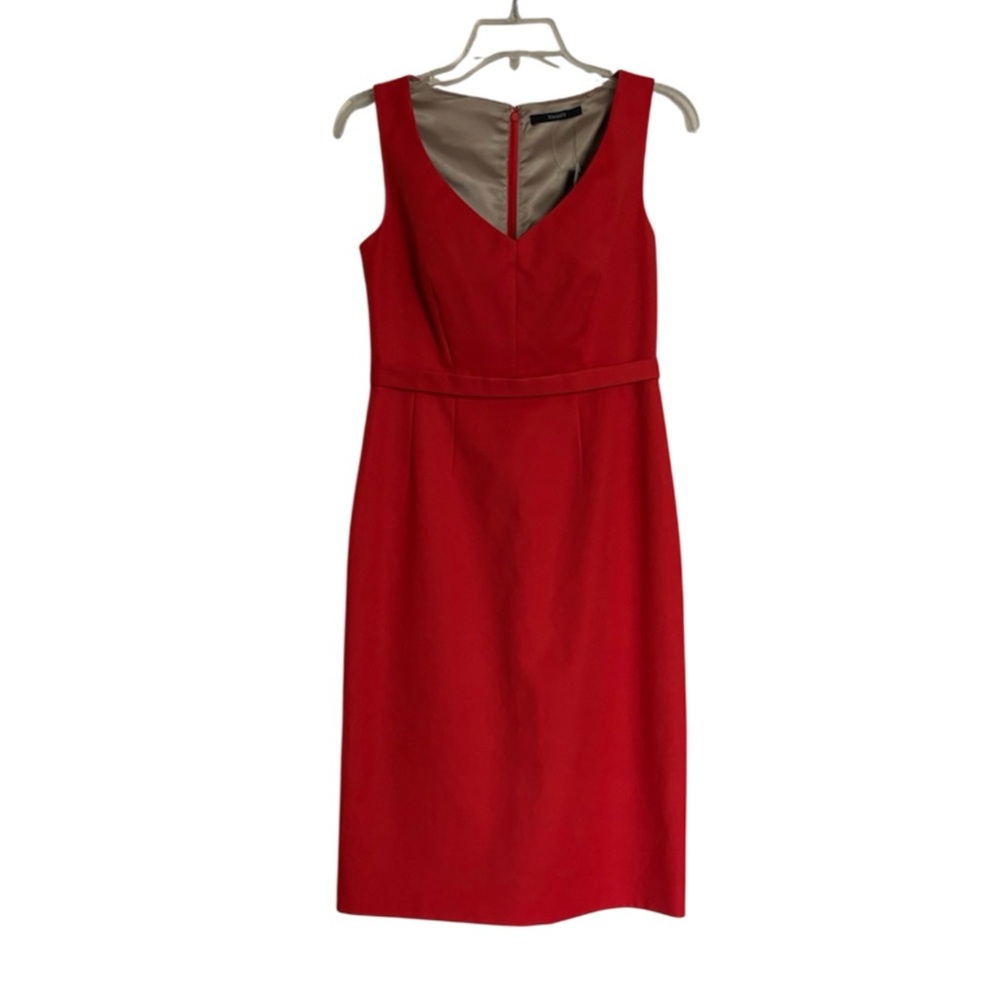 Tahari Georji Red Fitted Dress NWT